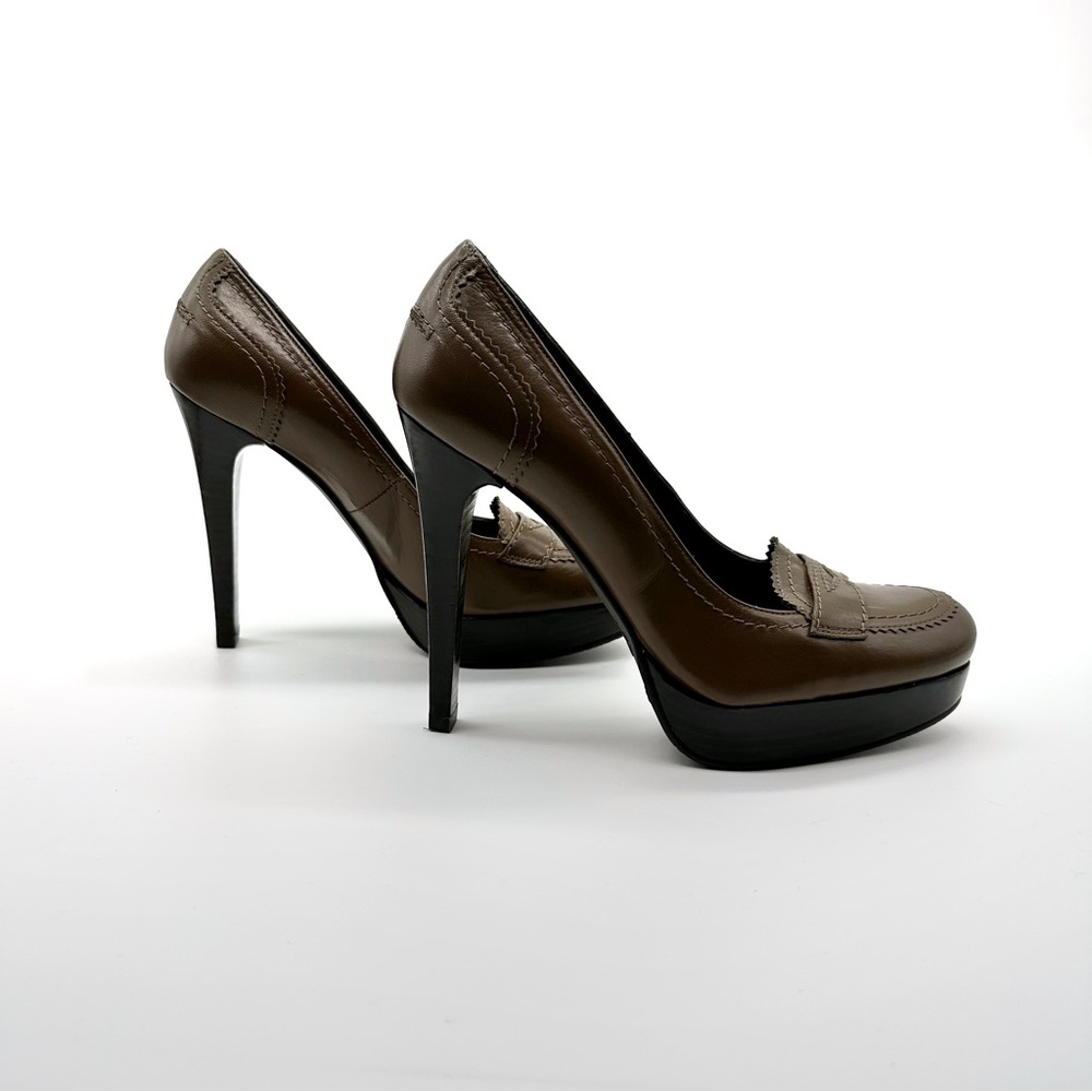 Stuart weitzman brown leather pumps 7